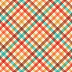 Seamless background in warm colors consisting of colored diagonal stripes - 775980914