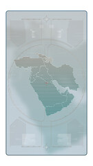 Middle East HUD UI Map With Alpha Channel