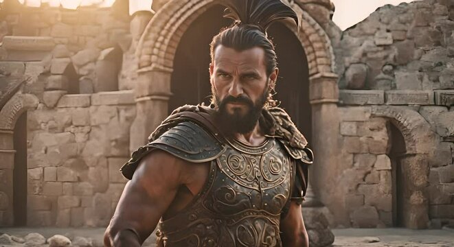 Gladiator in ancient Rome.