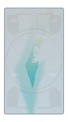 Israel GPS Digital HUD UI Map With Alpha Channel