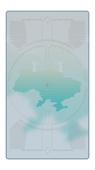 Ukraine GPS Digital HUD UI Map With Alpha Channel