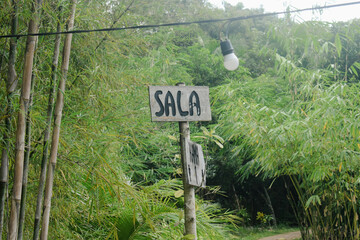 sala sign in the farm