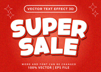 Editable 3D text effect - SUPER sale 3D text effect template