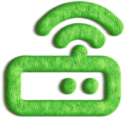 Router Green Fluffy Icon