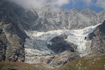Beautiful landscape of mountains in Breuil-Cervinia