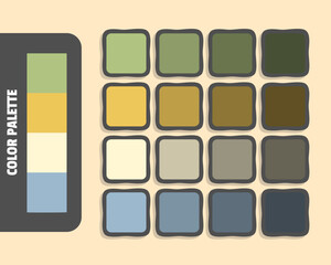 Darkkhaki sandybrown lightgoldenrodyellow lightsteelblue color palette, colour matching, rgb colors, harmonious colours catalog