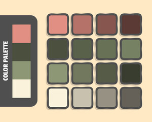 Darksalmon darkolivegreen gray beige color palette, colour matching, rgb colors, harmonious colours catalog