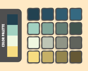 Darkslategray silver beige khaki color palette, colour matching, rgb colors, harmonious colours catalog