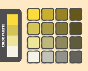 Gold darkkhaki khaki linen color palette, colour matching, rgb colors, harmonious colours catalog