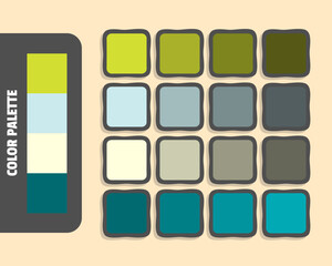 Greenyellow gainsboro lightyellow teal color palette, colour matching, rgb colors, harmonious colours catalog