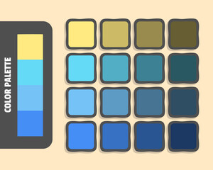 Khaki lightskyblue lightskyblue cornflowerblue color palette, colour matching, rgb colors, harmonious colours catalog