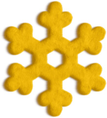 Snowflake Yellow Fluffy Icon