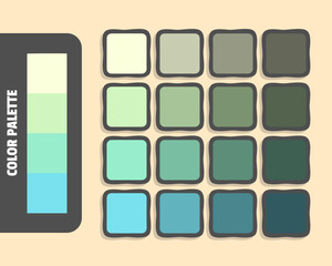 Lightyellow palegoldenrod aquamarine skyblue color palette, colour matching, rgb colors, harmonious colours catalog