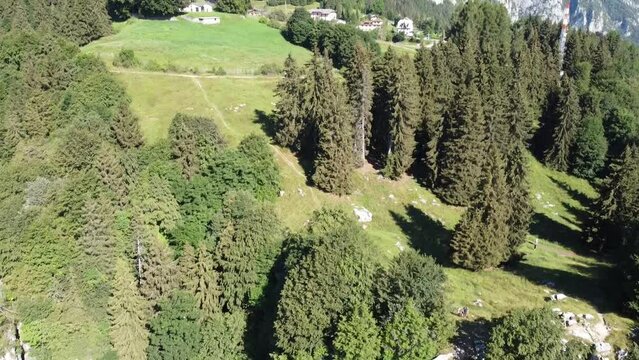 Breathtaking aerial view of the Orobie alps