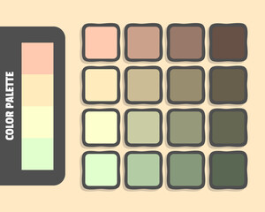 Peachpuff moccasin lemonchiffon lightgoldenrodyellow color palette, colour matching, rgb colors, harmonious colours catalog