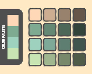 Peachpuff darkseagreen silver lightgray color palette, colour matching, rgb colors, harmonious colours catalog