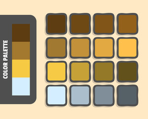 Saddlebrown sienna sandybrown lavender color palette, colour matching, rgb colors, harmonious colours catalog