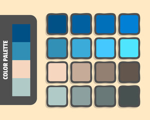 Teal steelblue peachpuff silver color palette, colour matching, rgb colors, harmonious colours catalog