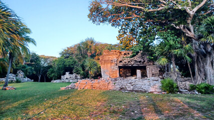 Ruins in Playa del Carmen Archeological Site