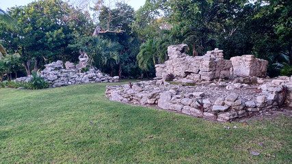 Ruins in Playa del Carmen Archeological Site