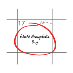 World Hemophilia Day, April 17.