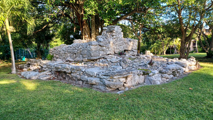 Ruins in Playa del Carmen Archeological Site