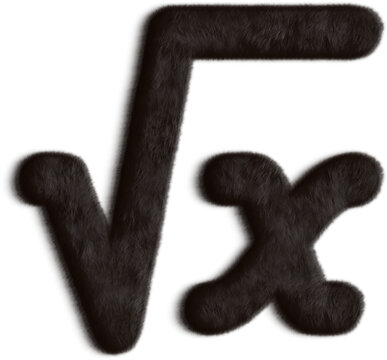 Square Root Black Fluffy Icon