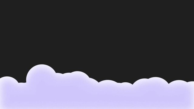 cartoon foam motion graphics background. Particle animation, cartoon smoke flash FX. Bubble animation