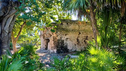 Ruins in Playa del Carmen Archeological Site