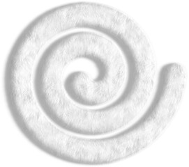 Fototapeta na wymiar Spiral White Fluffy Icon