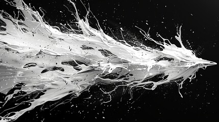 Lightning, graffiti style, black and white lines. Generated AI. 