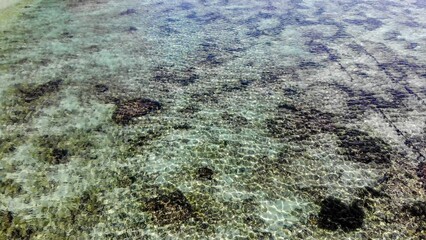 Closeup shot of water surface in the sea in daylight