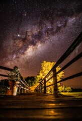 Milky Way appearing in the sky of Mato Grosso do Sul - obrazy, fototapety, plakaty