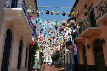 Panamahüte in der Altstadt Casco Viejo in der Stadt Panama City