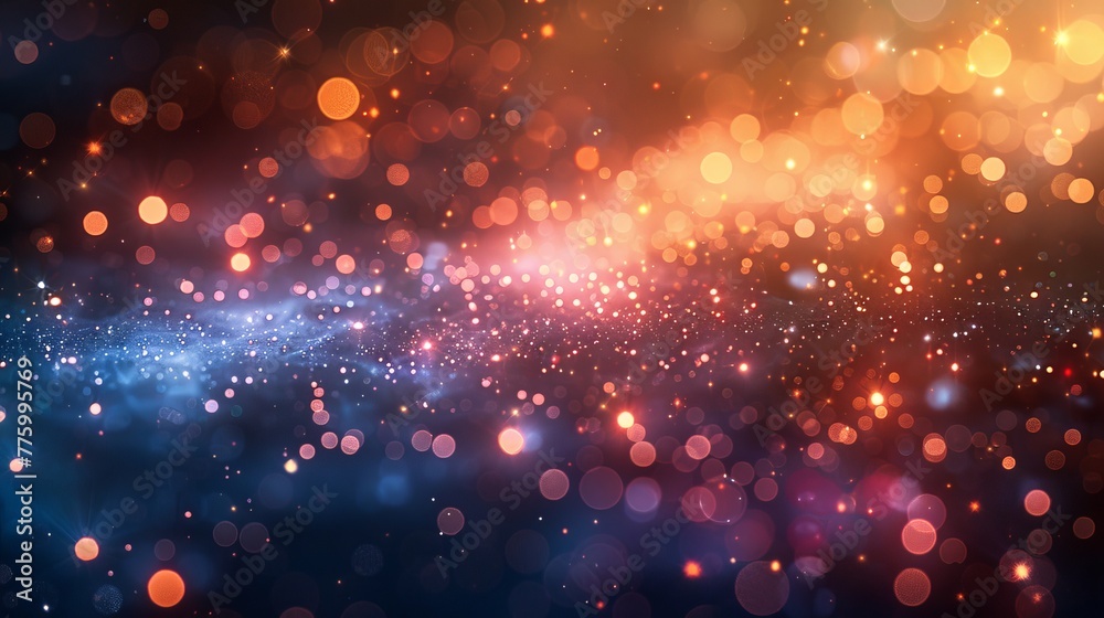 Poster bright bokeh effect on a transparent background. blurred light frame. modern holiday design.