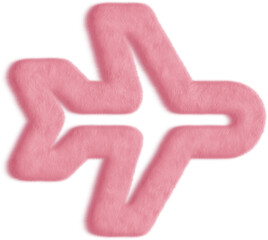 Plane Pink Fluffy Icon