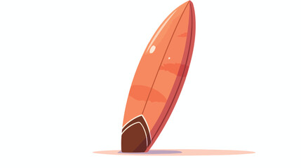 Surfboard 2d flat cartoon vactor illustration isola