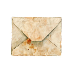An old envelope with a red spot