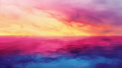 Paint a gradient sky with bold colors blending seamlessly into one another - obrazy, fototapety, plakaty