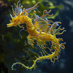 Portrait of yellow sea dragon - 775999503