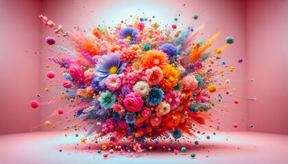Flower explosion,many flowers - 775999555