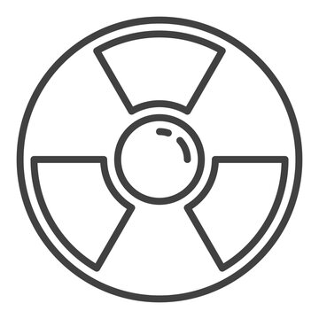 recommend clip art: Nuclear Radiation vector Danger Zone thin line icon or symbol