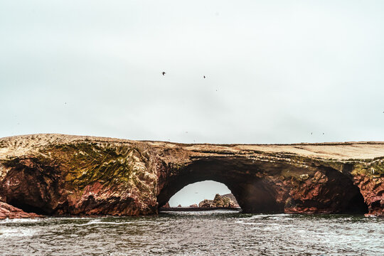 islands of birds in front of the coast of Paracas
