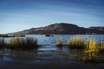 Fototapeta premium view of the lake titicaca