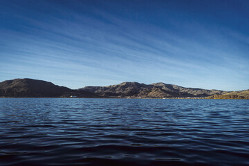 Fototapeta premium view of the lake titicaca