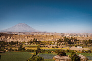 landscape with volcanos in Arequipa