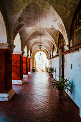 inside the santa catalina monastery in arequipa peru