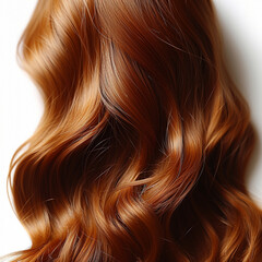 Naklejka premium Dark and Light Brown Wavy Straight Women's Hair