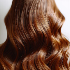 Fototapeta premium Dark and Light Brown Wavy Straight Women's Hair