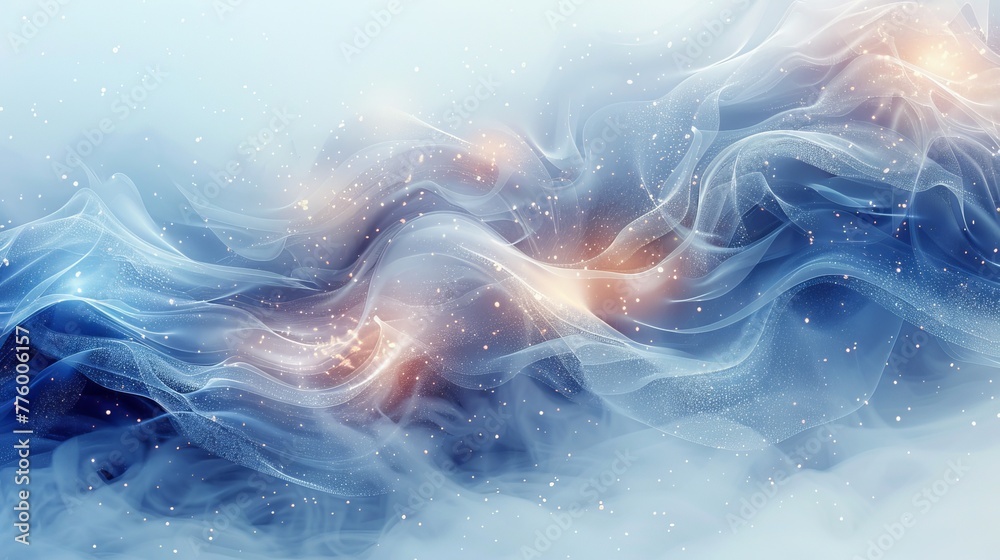 Aufkleber an abstract light effect blowing from an air conditioner, air purifier, and humidifier for cooling. 